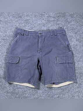 Duluth Trading Flex Fire Hose Cargo Shorts Men’s 42 Blue Casual Workwear Heavy